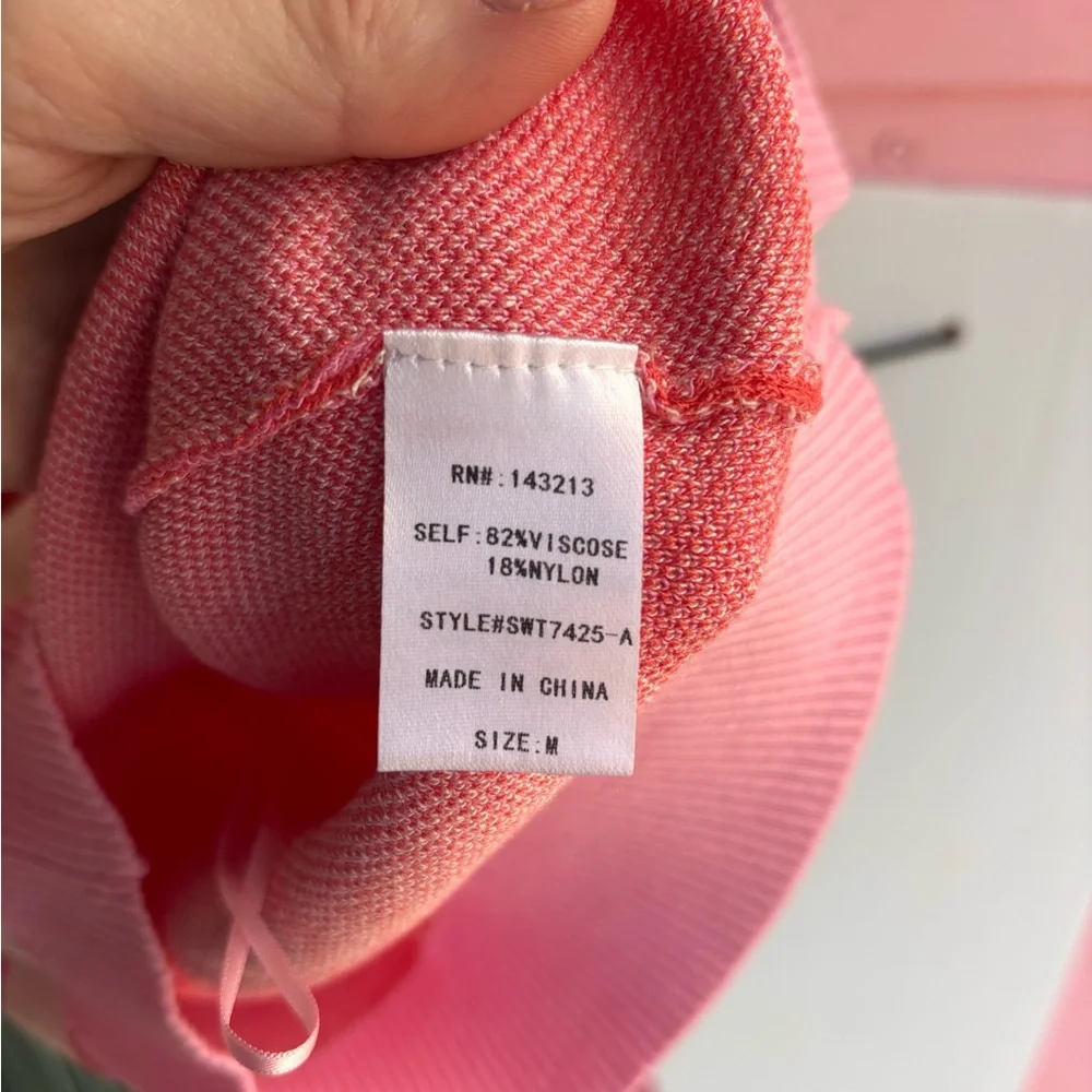 Miss Love Pink, Red, cream Star Pattern Sleeveless sweater vest ⭐️💗🌸 size medium - Picture 4 of 6